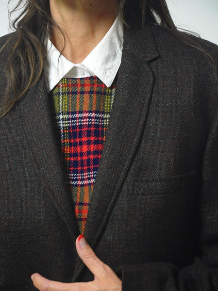 1970's Charcoal Wool Tweed Blazer