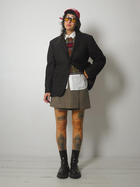 1970's Charcoal Wool Tweed Blazer