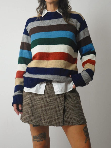 1980's Striped Wool Sweater