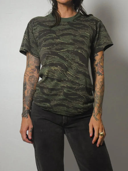 80's Thin Tiger Stripe Camo Tee
