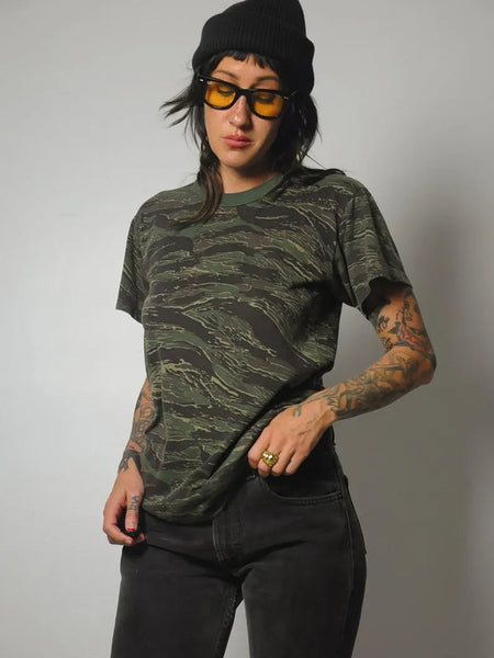 80's Thin Tiger Stripe Camo Tee