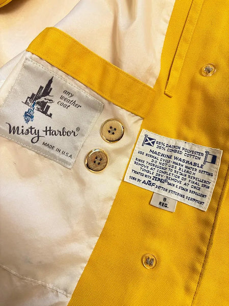 1960's Yellow Canvas Raincoat