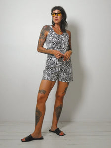 1980's Geo Print Cotton Romper