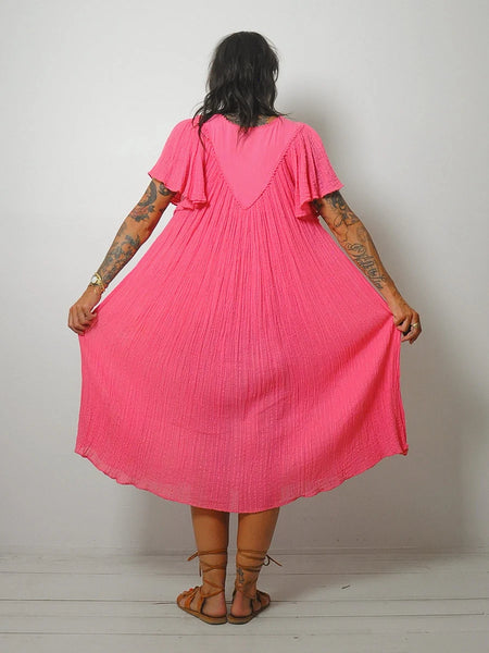 Pink Grecian Gauze Tent Dress