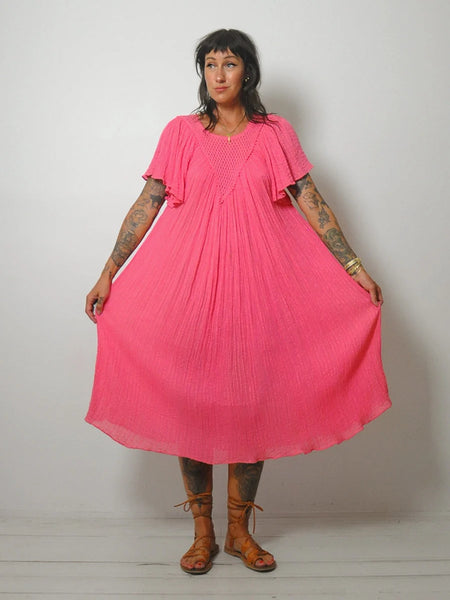 Pink Grecian Gauze Tent Dress