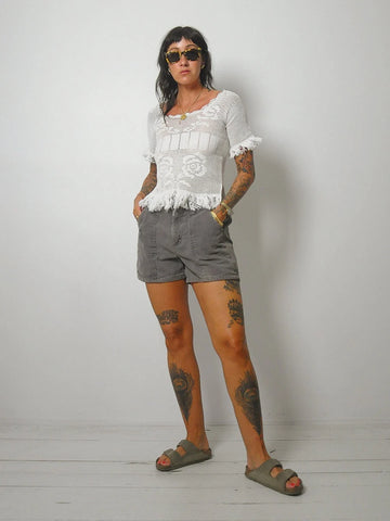 1980's Gray Corduroy Shorts