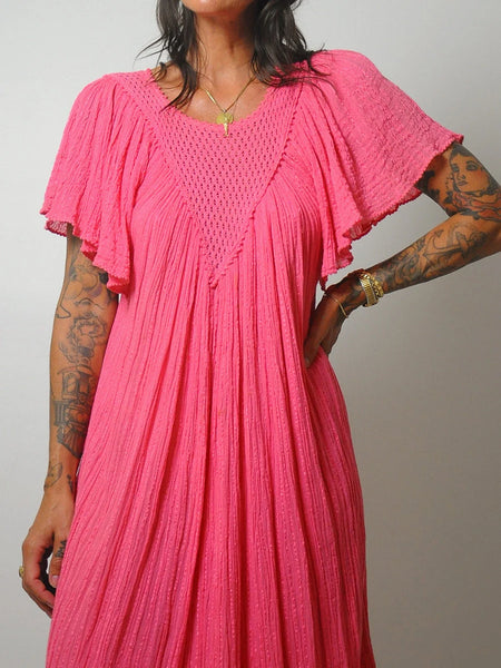 Pink Grecian Gauze Tent Dress