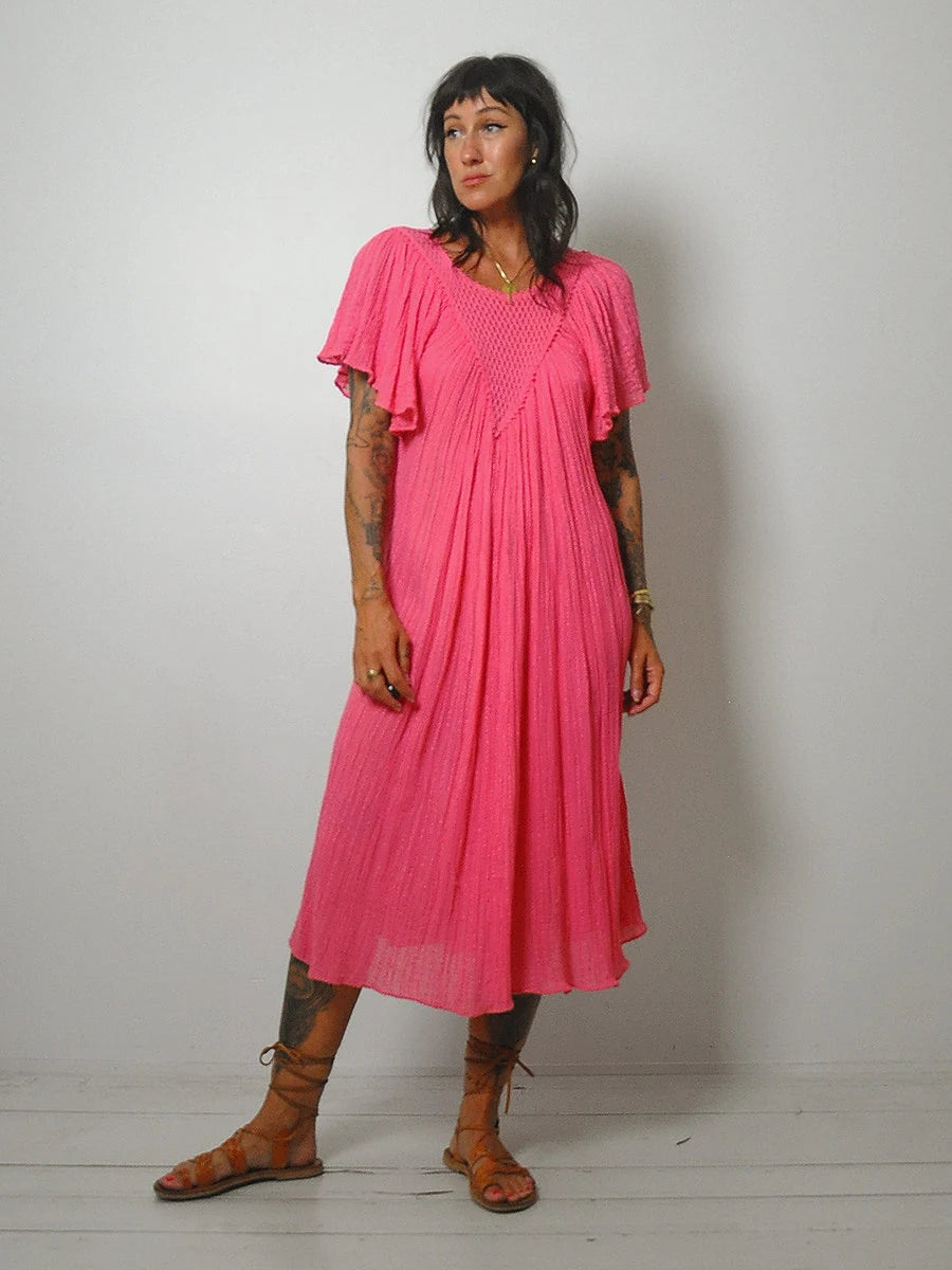 Pink Grecian Gauze Tent Dress