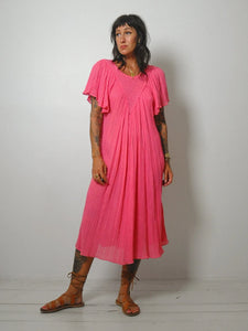Pink Grecian Gauze Tent Dress