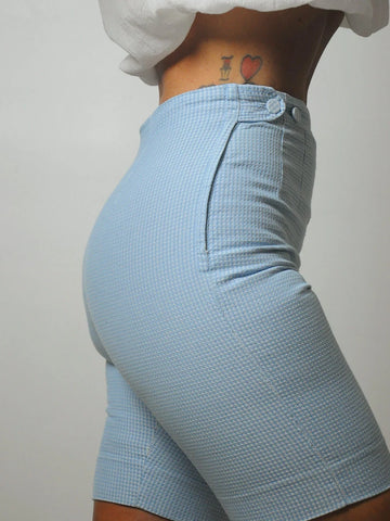 1950's Blue Side Zip Shorts