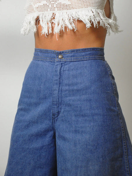 1970's Zipper Jort Gauchos 26" Waist