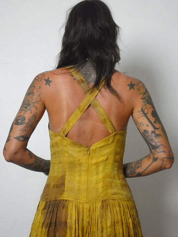 1980's Golden Tie Dye Sundress