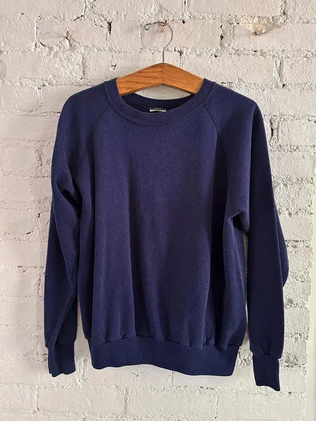 80's Blank Navy Crewneck
