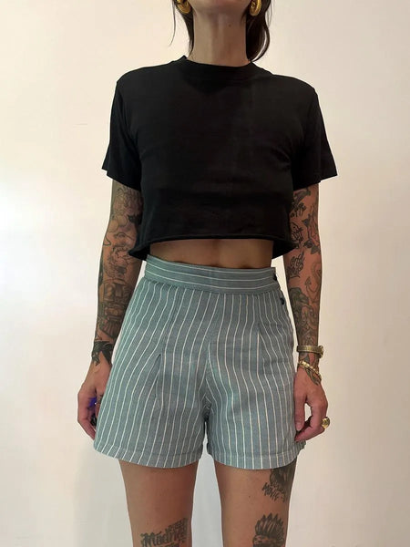 70's Blank Black Cutoff Tshirt