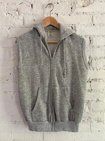 80's Heathered Cutoff Hoodie
