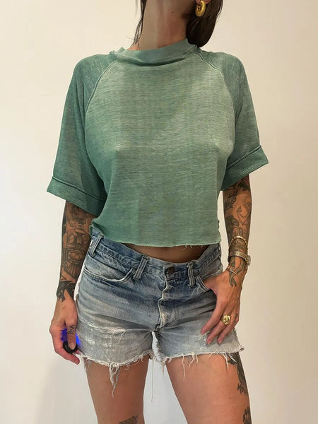 70's Faded Sage Green Sweatshirt
