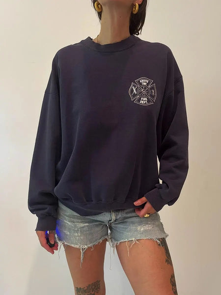 80's Navy Firefighter Crewneck