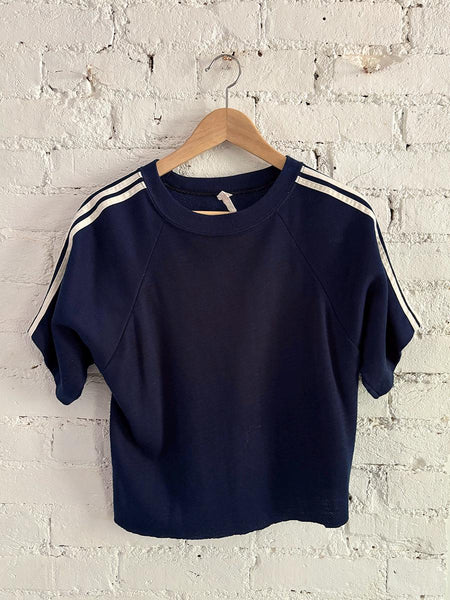80's Striped Navy Sweatshirt