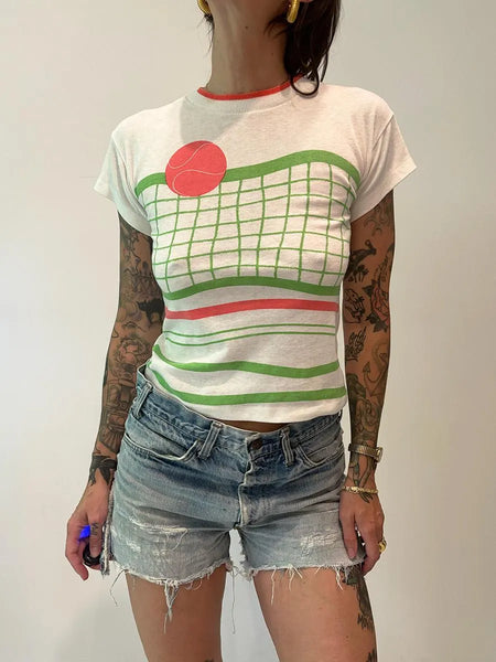 1970's Tiny Fit Tennis Tee