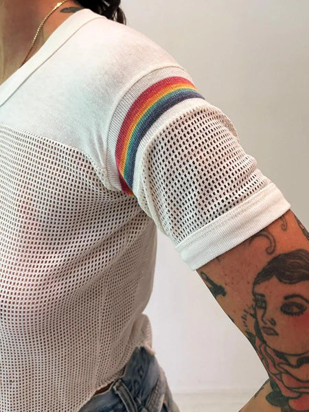 1985 Rainbow Mesh Shirt