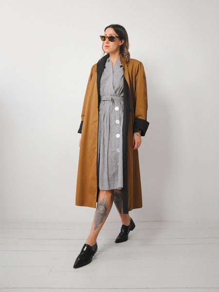 Black & Tan Reversible Trench Coat