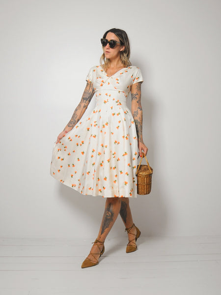 50's Thistle Print Dress