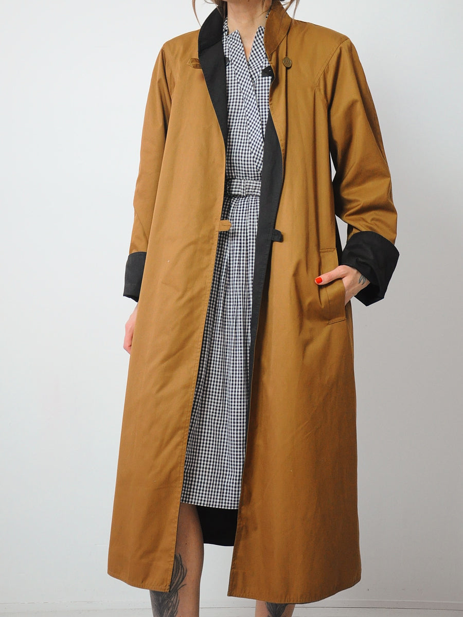 Black & Tan Reversible Trench Coat