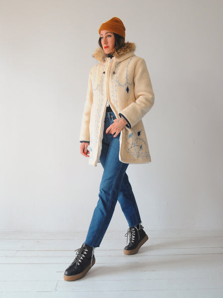 70's Hudson's Bay Embroidered Coat