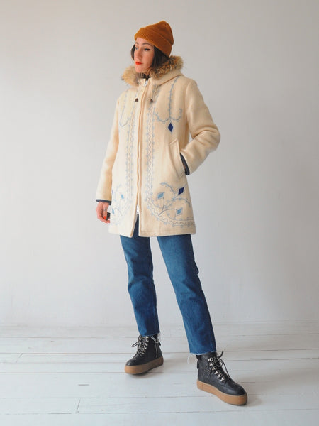 70's Hudson's Bay Embroidered Coat
