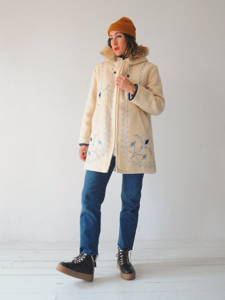 70's Hudson's Bay Embroidered Coat