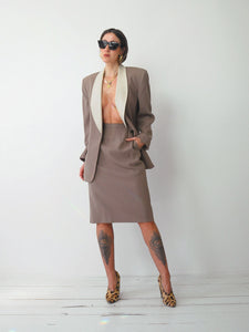 Taupe Christian Dior Power Suit