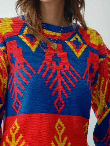 Geometric Sweater Dress