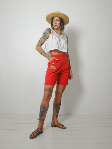 1950's Palm Tree Pocket Shorts