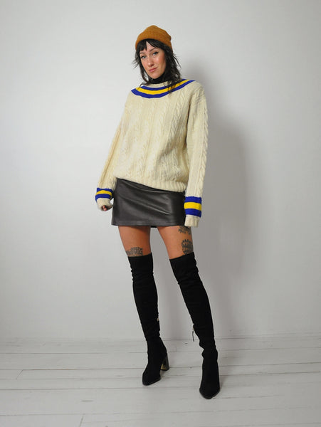 1980's Ralph Lauren Wool Tennis sweater