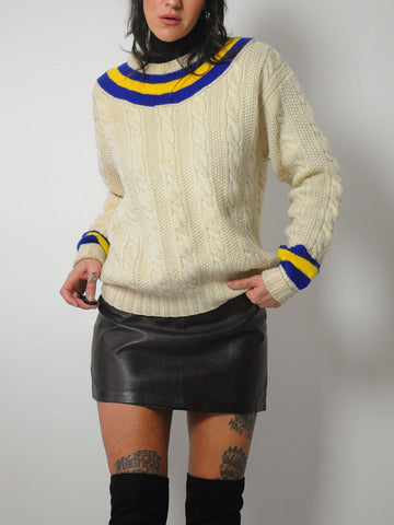 1980's Ralph Lauren Wool Tennis sweater