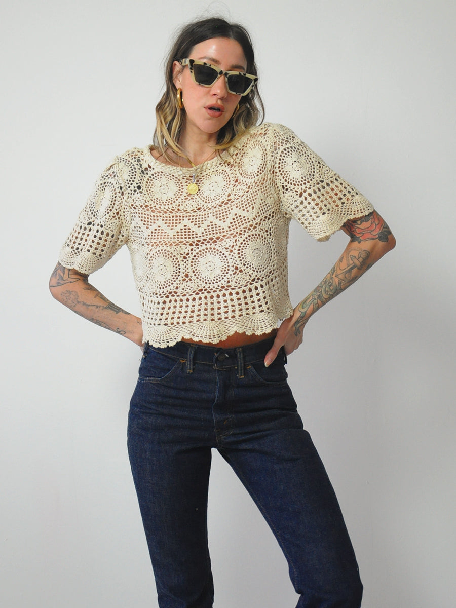 1970's Anita Crochet Blouse
