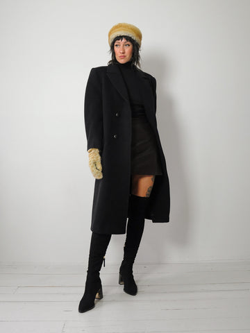 1980's Pendleton Black Wool Peacoat