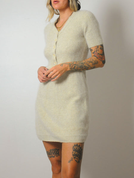1960's Oatmeal Mohair Sweater dress