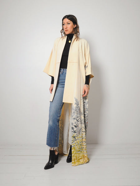 50's Botanical Japanese Kimono