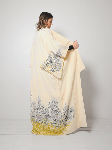 50's Botanical Japanese Kimono