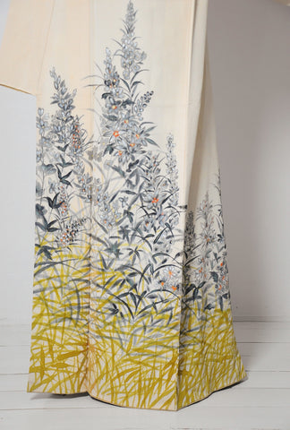 50's Botanical Japanese Kimono