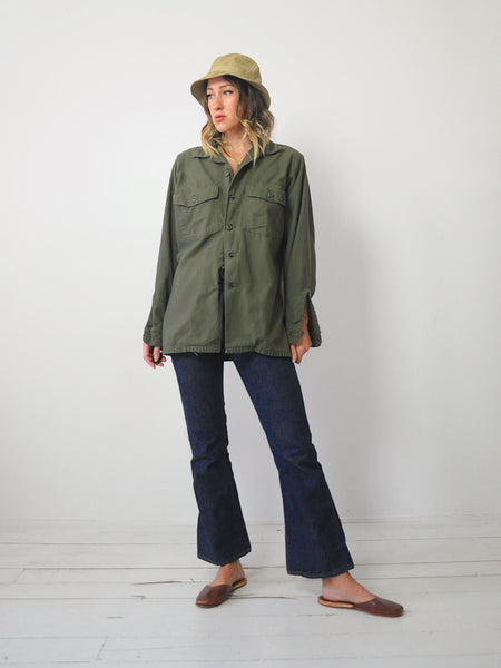 1970's Olive OG107 Military Shirt