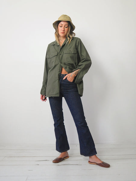 1970's Olive OG107 Military Shirt