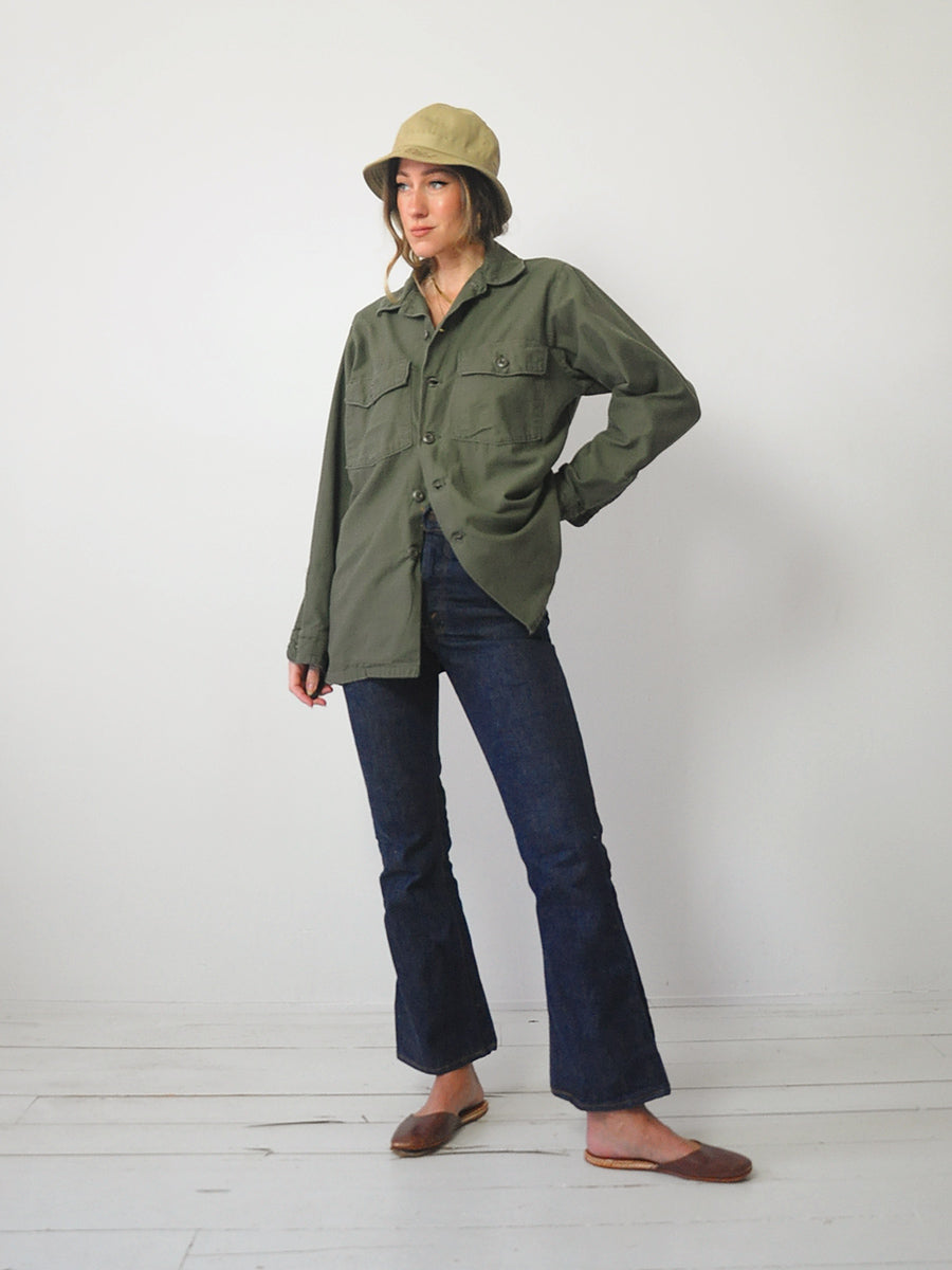 1970's Olive OG107 Military Shirt