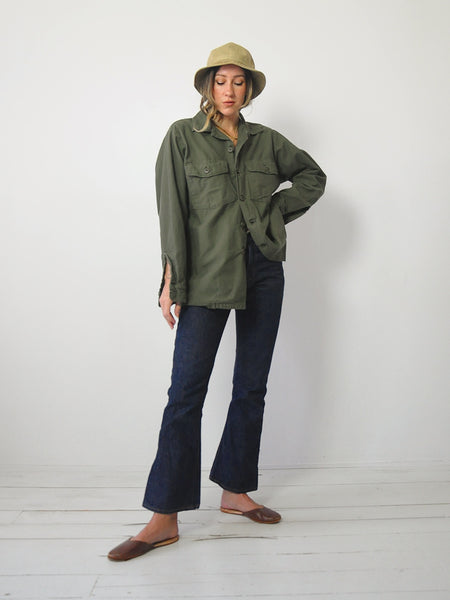 1970's Olive OG107 Military Shirt
