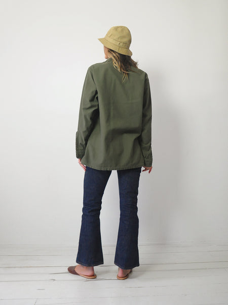 1970's Olive OG107 Military Shirt