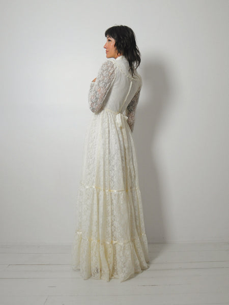 1970's Gunne Sax Lace Wedding Dress