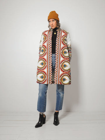 70's Quilted Paisley Duster