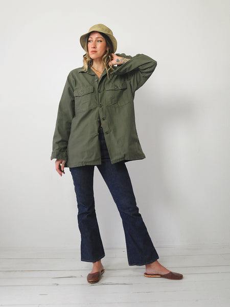 1970's Olive OG107 Military Shirt