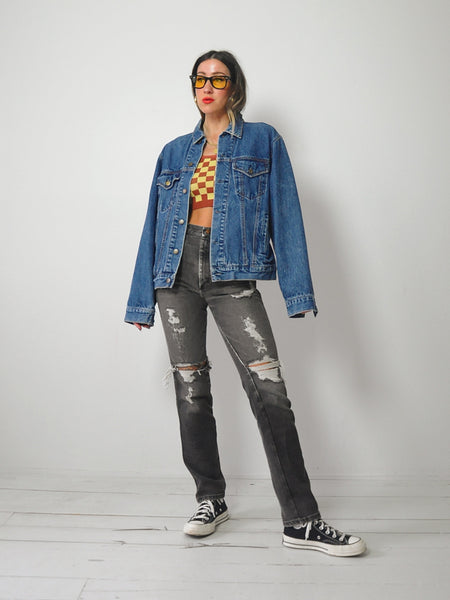 Gucci Tiger Patched Jean Jacket